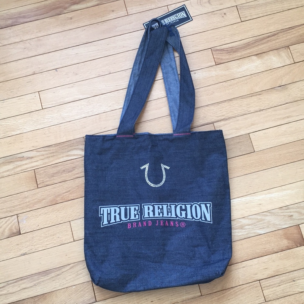 True Religion Denim Crystal Tote BNWT - Picture 1 of 7